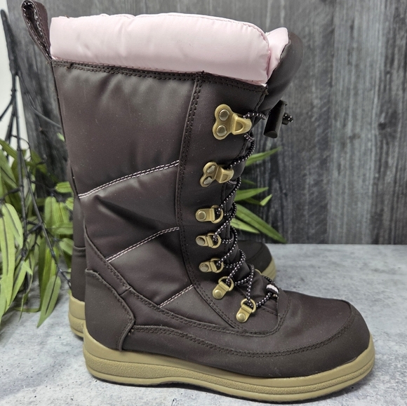C9 By Champion | Nanette Brown Light Pink Winter Snow Boots Size 6 - Picture 10 of 14